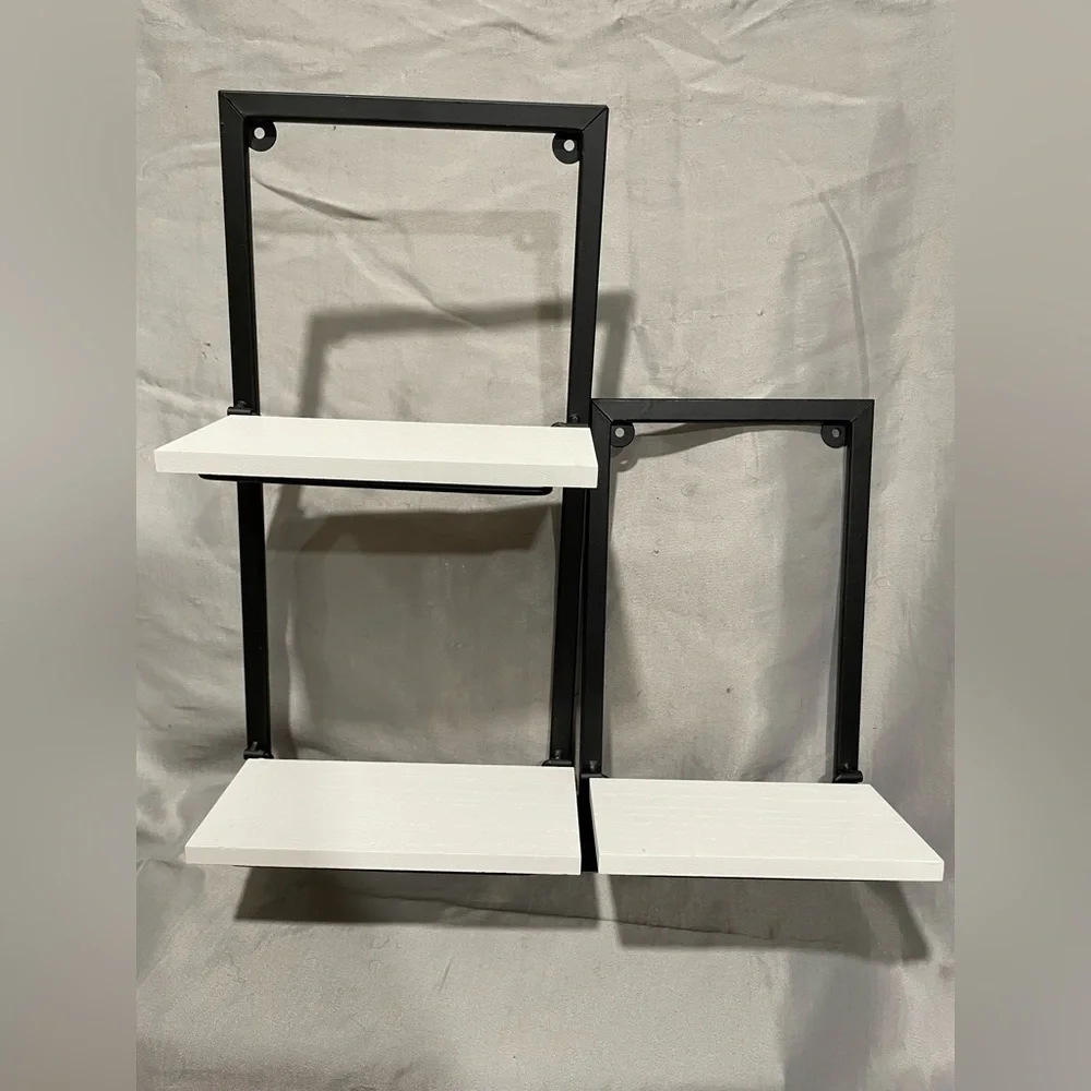 Trueliving Black and White Wall Shelf Duo